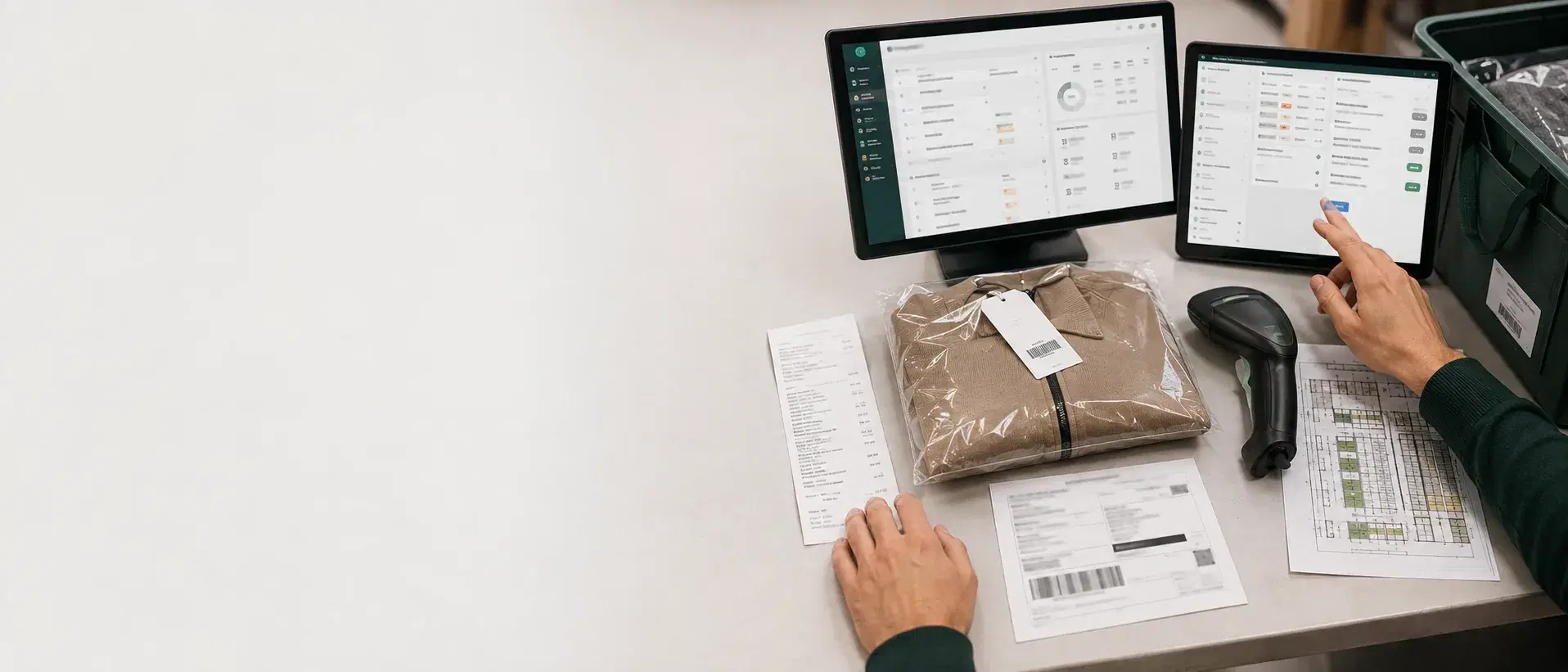 Retail workflow boundary connecting product, POS, OMS, WMS, ERP, CRM, stores, planners, service owners, approvals, and reviewed updates